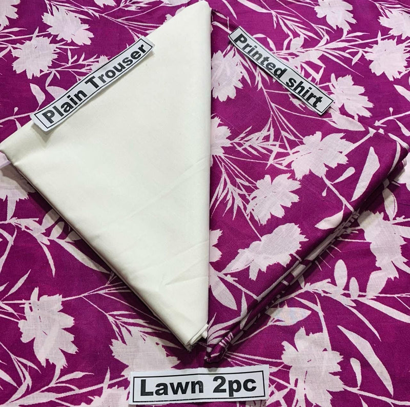 Huraira Collection Premium Lawn 2PC Suit – Shirt & Trouser