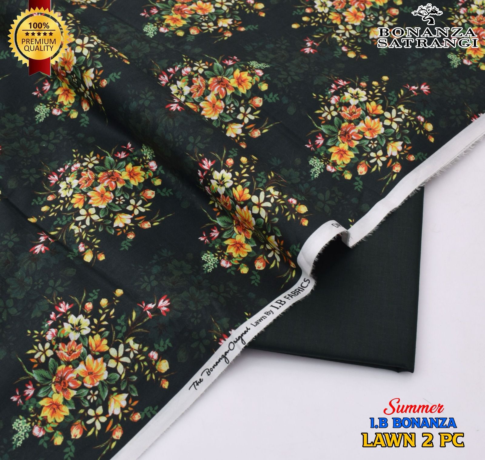 Huraira Collection Premium Lawn 2PC Suit – Shirt & Trouser