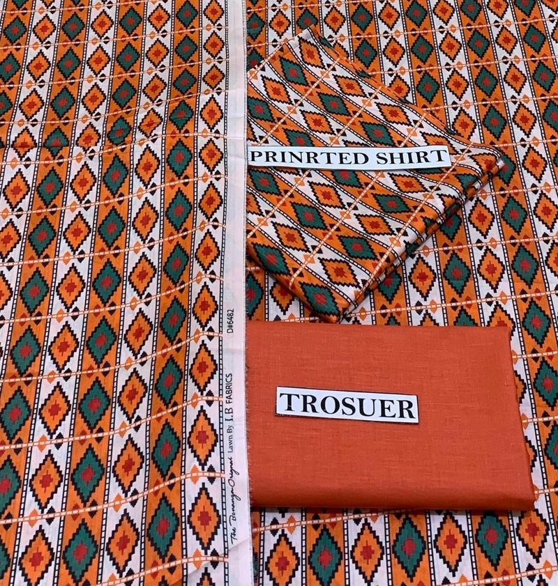 Huraira Collection Premium Lawn 2PC Suit – Shirt & Trouser