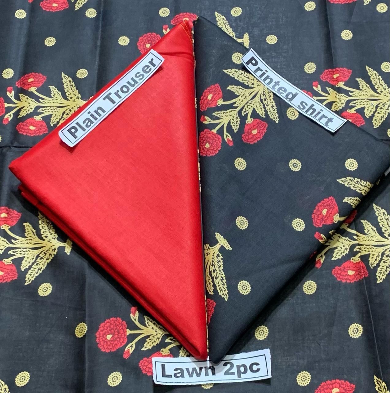 Huraira Collection Premium Lawn 2PC Suit – Shirt & Trouser