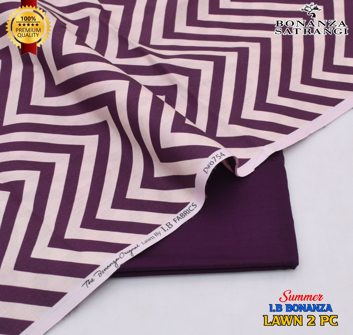 Huraira Collection Premium Lawn 2PC Suit – Shirt & Trouser