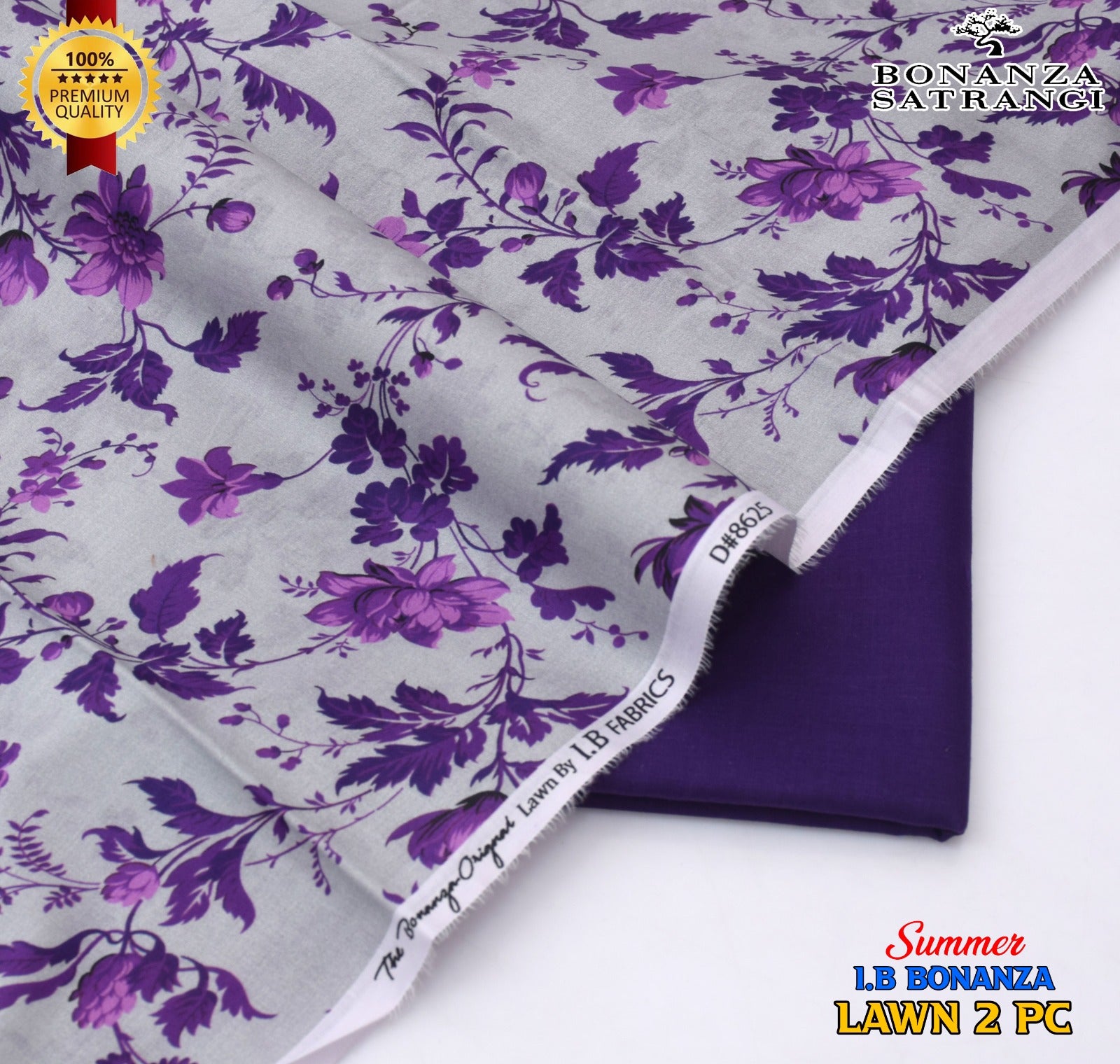 Huraira Collection Premium Lawn 2PC Suit – Shirt & Trouser