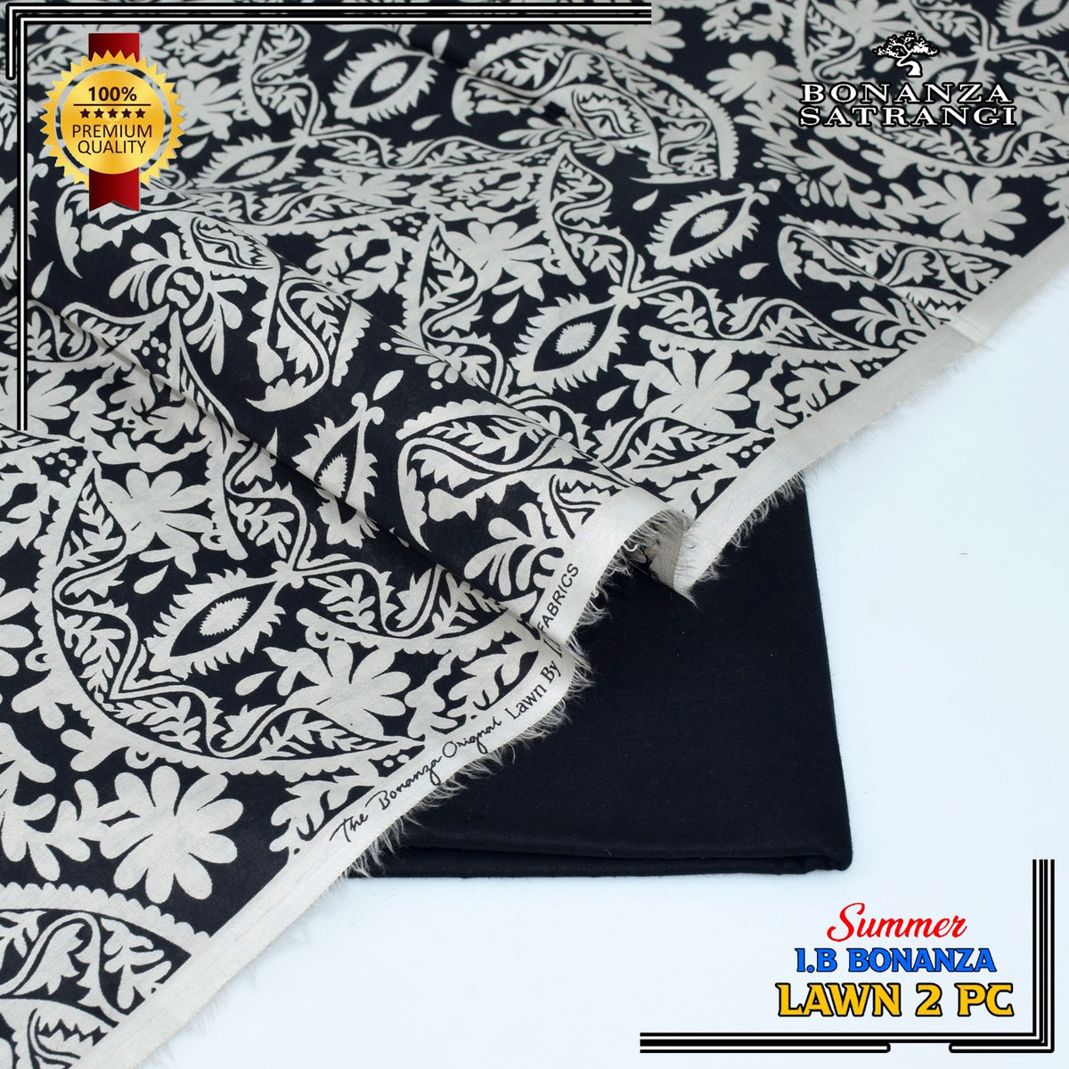 Huraira Collection Premium Lawn 2PC Suit – Shirt & Trouser