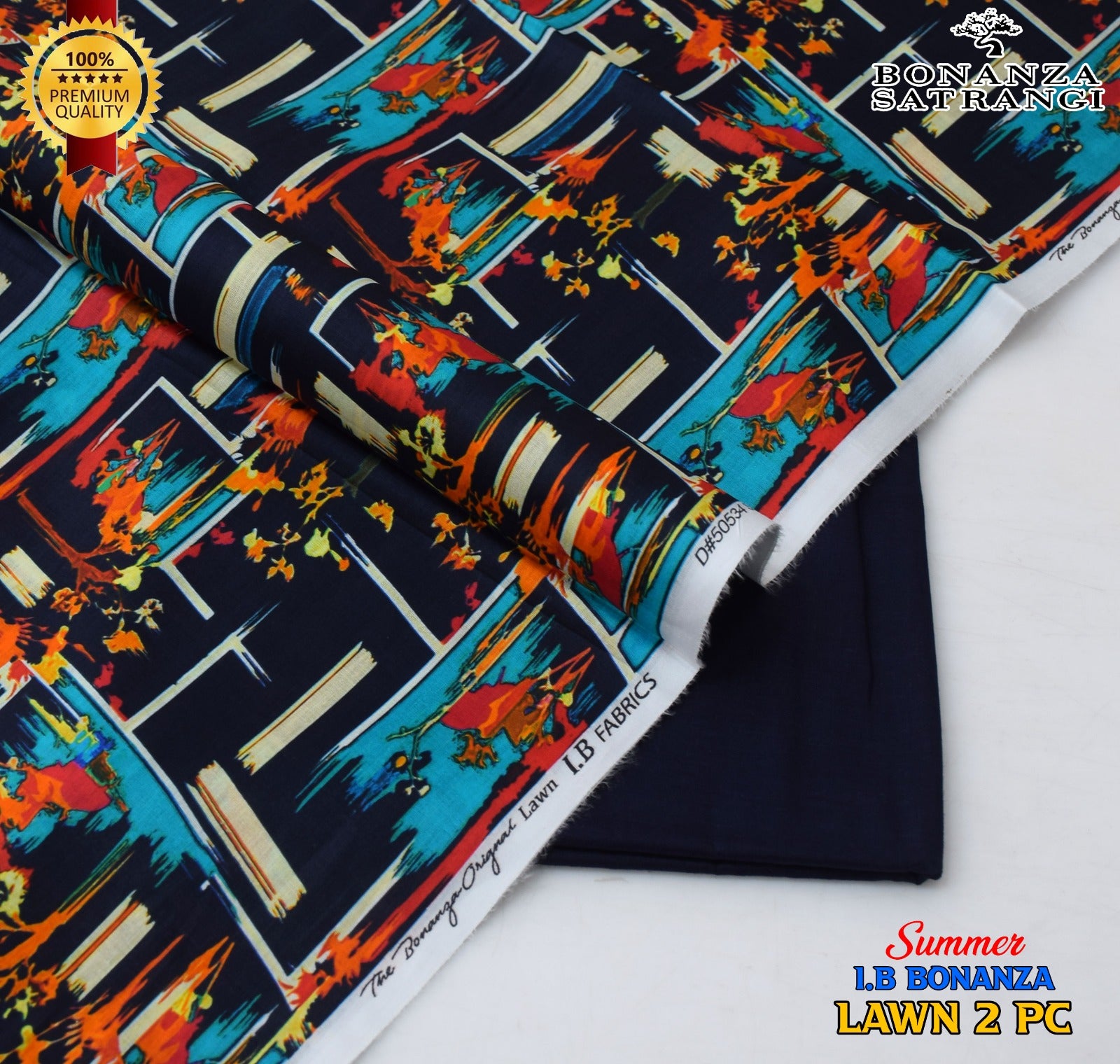 Huraira Collection Premium Lawn 2PC Suit – Shirt & Trouser