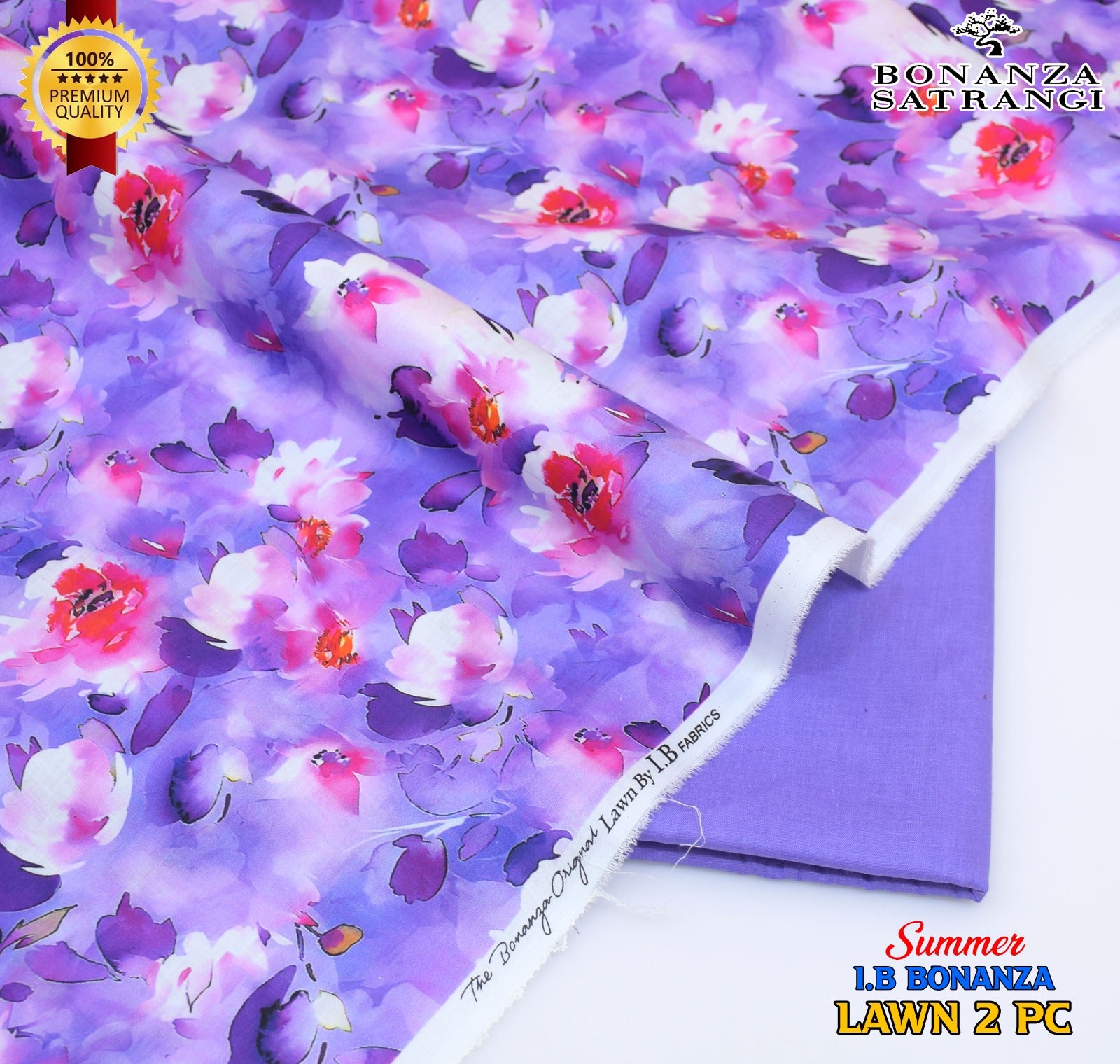 Huraira Collection Premium Lawn 2PC Suit – Shirt & Trouser
