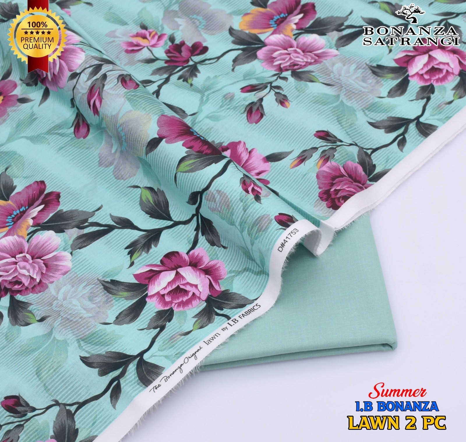 Huraira Collection Premium Lawn 2PC Suit – Shirt & Trouser