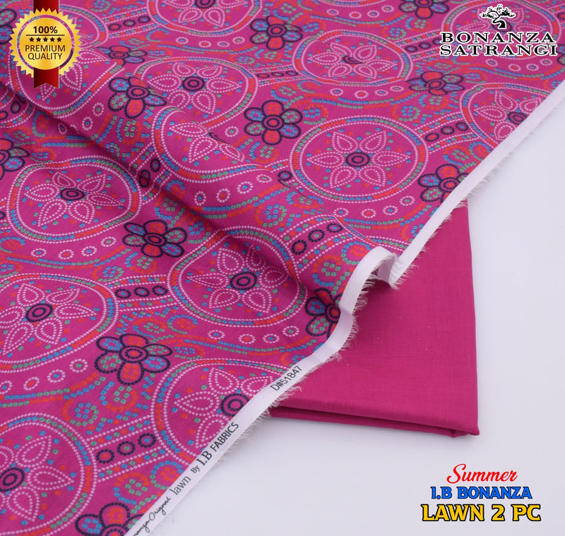 Huraira Collection Premium Lawn 2PC Suit – Shirt & Trouser