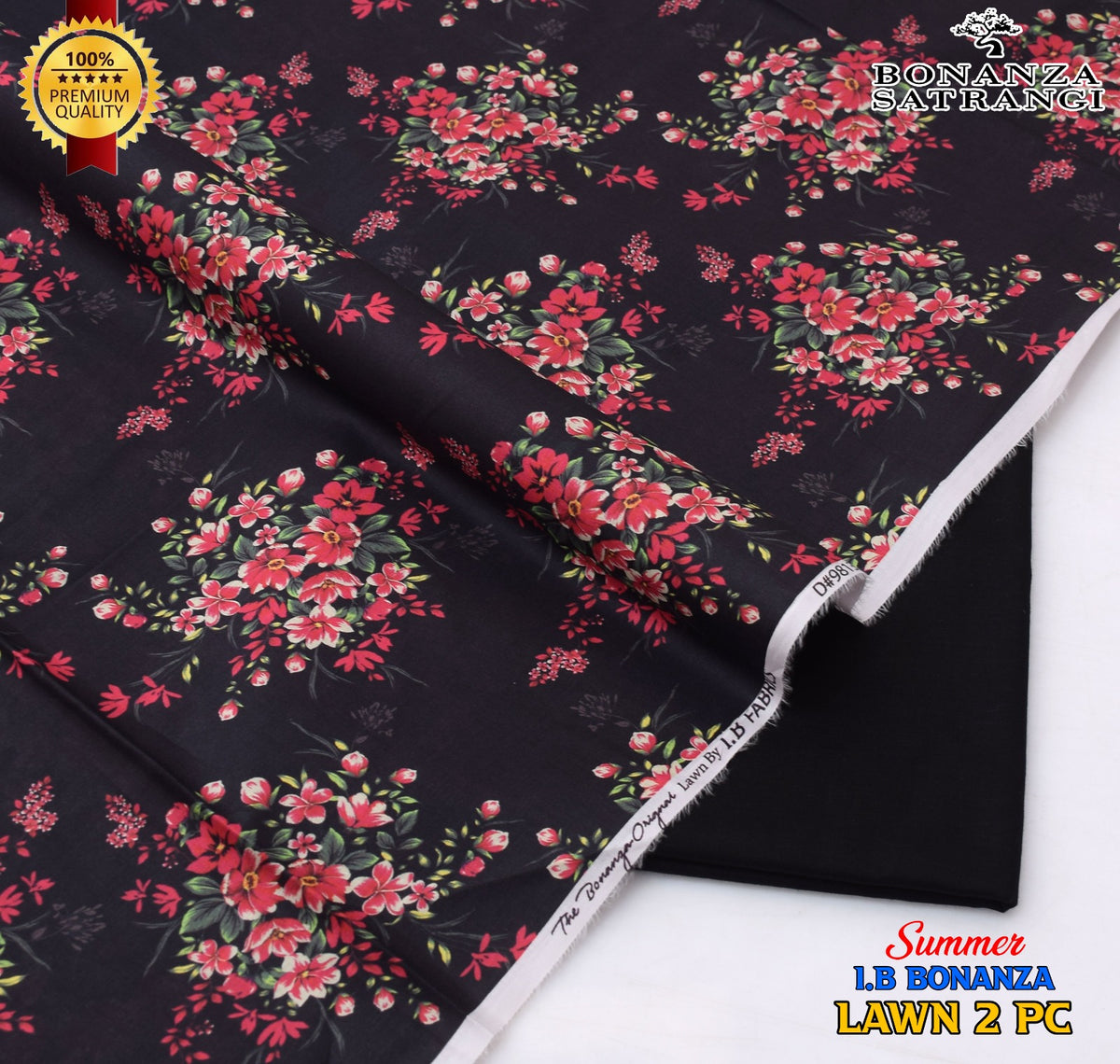 Huraira Collection Premium Lawn 2PC Suit – Shirt & Trouser